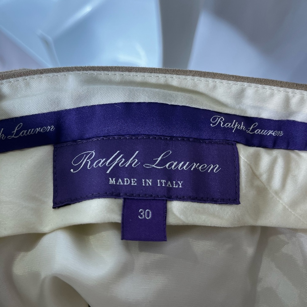 Ralph Lauren Purple Label Lamb Suede Pants – Size 30 (Made in Italy) - Picture 6 of 7